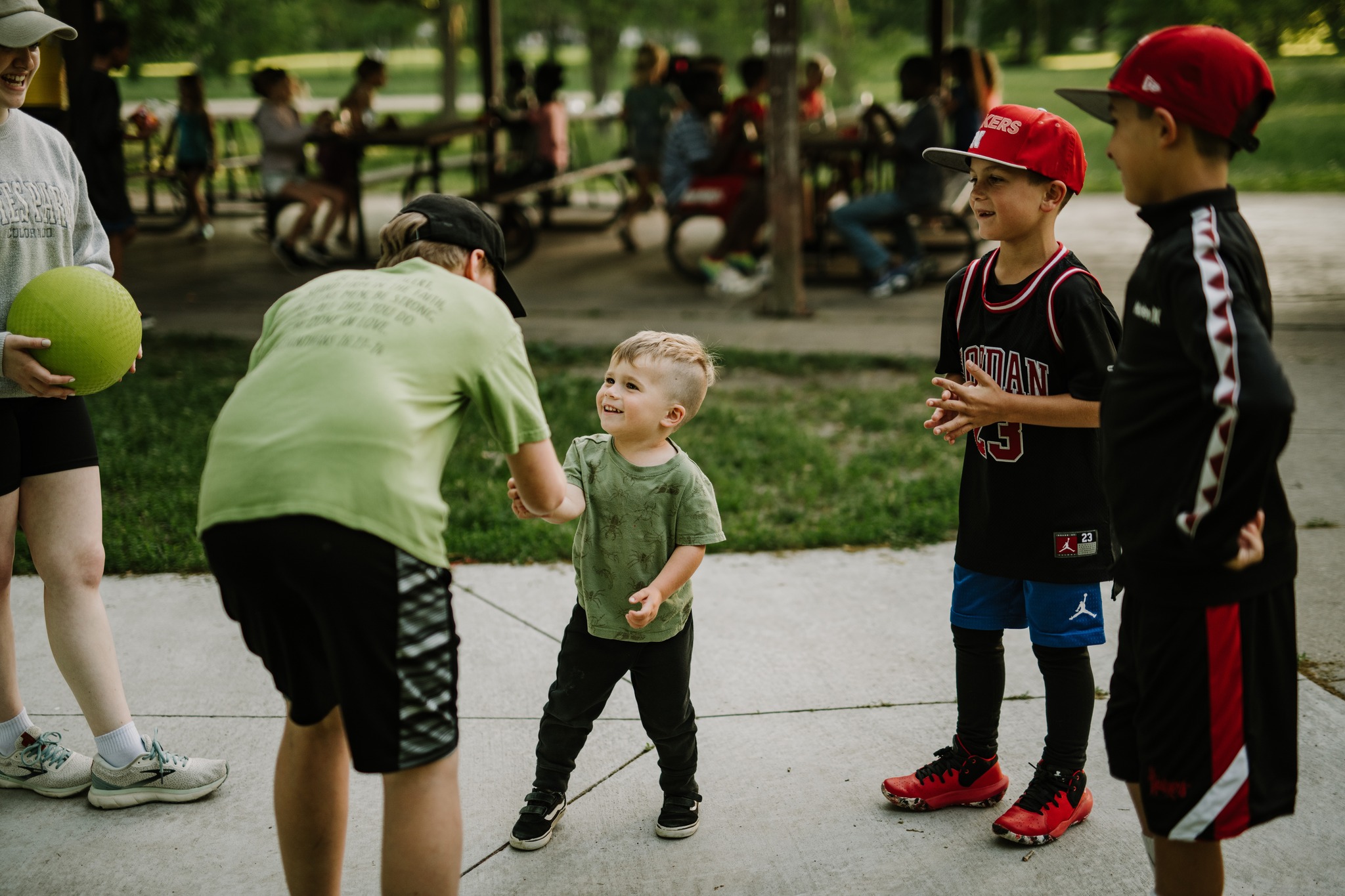 Men sharing the gospel