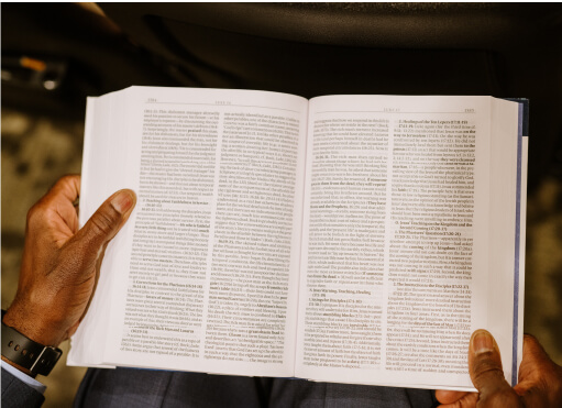 Man holding Bible